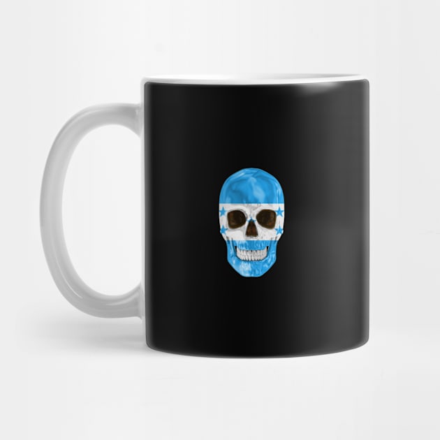 Honduras Flag Skull - Gift for Honduran With Roots From Honduras by Country Flags